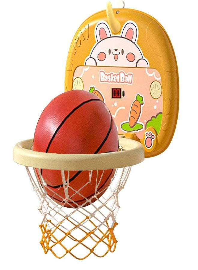 Kidology Indoor Mini Wall Basketball Hoop Set for Kids |Hanging Dart Board |2-in-1 Portable Cute Bunny Design Outdoor Mini Ball & Rings Games,Gift for Kids 3+ (Multicolor) - Image 1